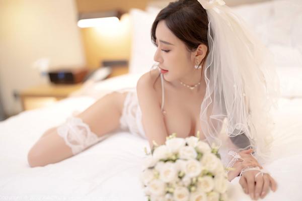 王馨瑶   XiaoYu语画界-733-王馨瑶-惠州旅拍白婚纱礼裙白色蕾丝内衣-2022.03.10 - 无圣光大尺度第60张图片