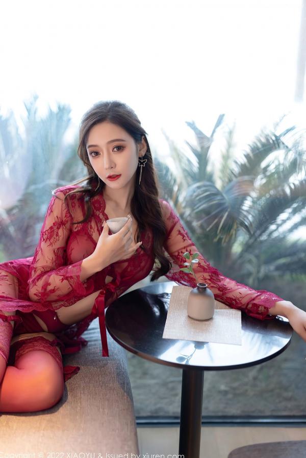 王馨瑶   XiaoYu语画界699期：王馨瑶Yanni绝美红丝私房写真，红色蕾丝内衣诱惑尽显，冷艳性感，极品视觉盛宴第4张图片
