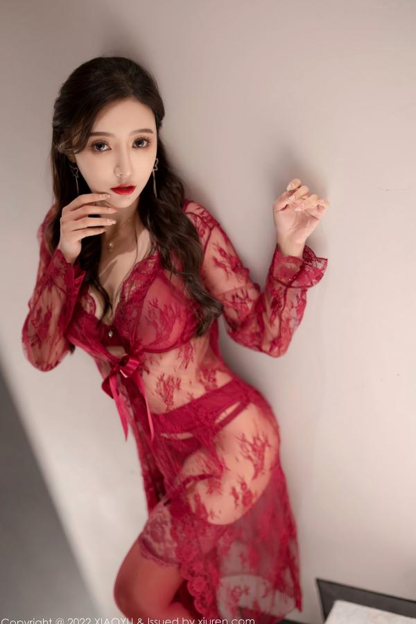 王馨瑶   XiaoYu语画界699期：王馨瑶Yanni绝美红丝私房写真，红色蕾丝内衣诱惑尽显，冷艳性感，极品视觉盛宴第5张图片