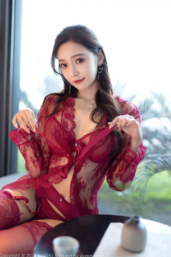 王馨瑶   XiaoYu语画界699期：王馨瑶Yanni绝美红丝私房写真，红色蕾丝内衣诱惑尽显，冷艳性感，极品视觉盛宴第7张图片