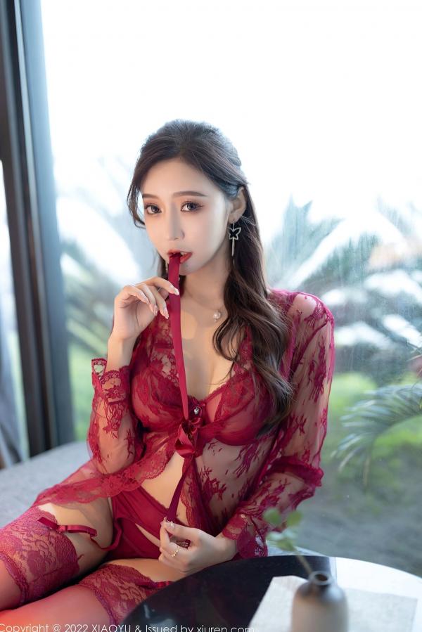 王馨瑶   XiaoYu语画界699期：王馨瑶Yanni绝美红丝私房写真，红色蕾丝内衣诱惑尽显，冷艳性感，极品视觉盛宴第8张图片