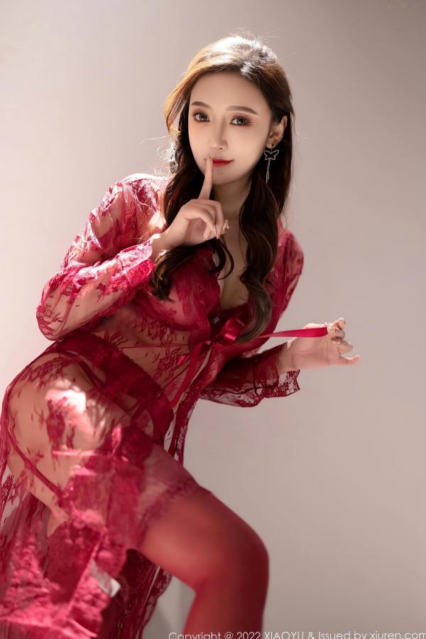 王馨瑶   XiaoYu语画界699期：王馨瑶Yanni绝美红丝私房写真，红色蕾丝内衣诱惑尽显，冷艳性感，极品视觉盛宴第18张图片