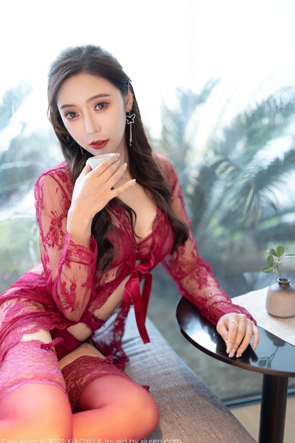 王馨瑶   XiaoYu语画界699期：王馨瑶Yanni绝美红丝私房写真，红色蕾丝内衣诱惑尽显，冷艳性感，极品视觉盛宴第21张图片