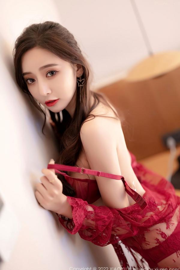 王馨瑶   XiaoYu语画界699期：王馨瑶Yanni绝美红丝私房写真，红色蕾丝内衣诱惑尽显，冷艳性感，极品视觉盛宴第62张图片