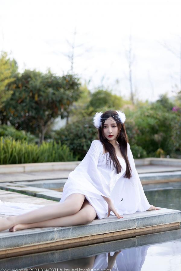 王馨瑶   XiaoYu语画界-672-王馨瑶Yanni-云南泳池旅拍白纱古装写真-唯美户外私房大尺度合集第14张图片