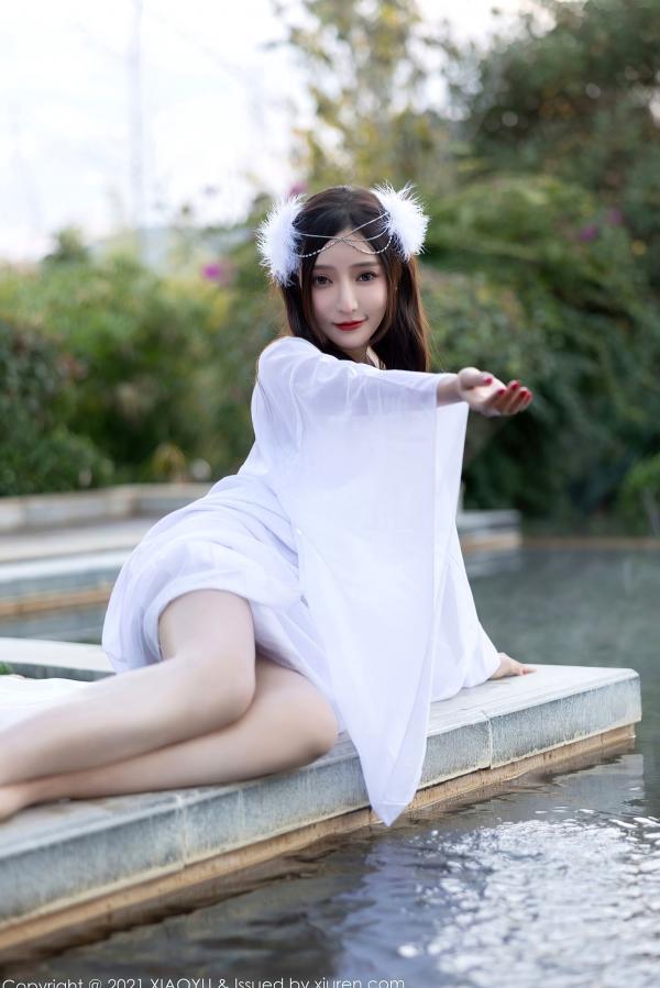 王馨瑶   XiaoYu语画界-672-王馨瑶Yanni-云南泳池旅拍白纱古装写真-唯美户外私房大尺度合集第16张图片