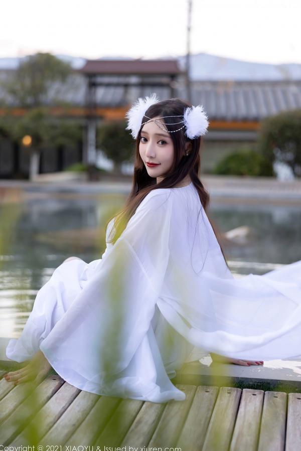 王馨瑶   XiaoYu语画界-672-王馨瑶Yanni-云南泳池旅拍白纱古装写真-唯美户外私房大尺度合集第18张图片
