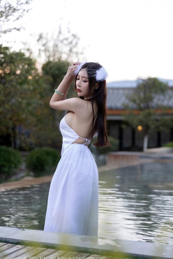 王馨瑶   XiaoYu语画界-672-王馨瑶Yanni-云南泳池旅拍白纱古装写真-唯美户外私房大尺度合集第23张图片