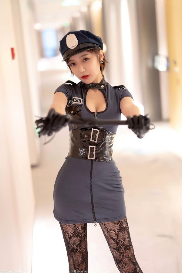 王馨瑶   XiaoYu语画界-655-王馨瑶Yanni-女警制服性感内衣黑丝网袜-2021.11.16 - 无圣光大尺度第18张图片