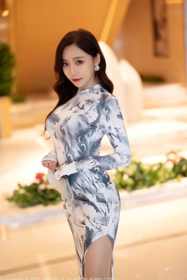 王馨瑶   XiaoYu语画界-652-王馨瑶Yanni-气质女神水墨紧身长裙优雅私房写真-无圣光大尺度第5张图片