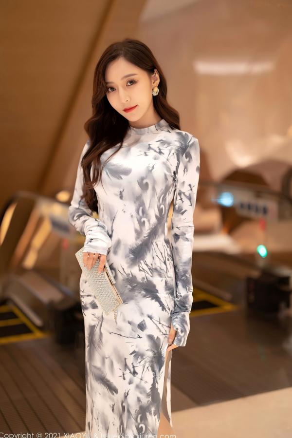 王馨瑶   XiaoYu语画界-652-王馨瑶Yanni-气质女神水墨紧身长裙优雅私房写真-无圣光大尺度第9张图片