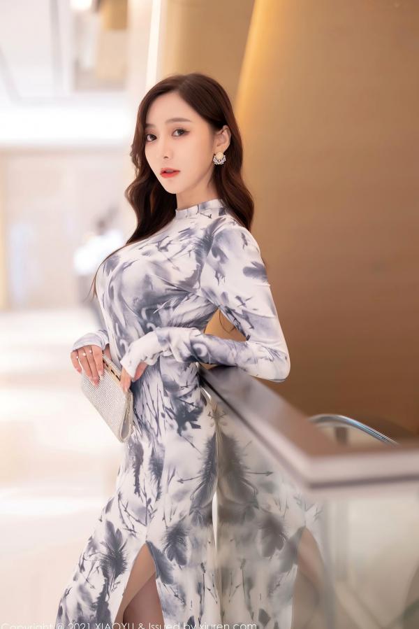 王馨瑶   XiaoYu语画界-652-王馨瑶Yanni-气质女神水墨紧身长裙优雅私房写真-无圣光大尺度第11张图片