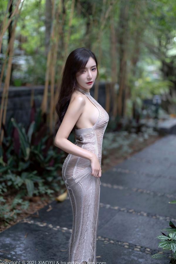 王馨瑶   XiaoYu语画界王馨瑶Yanni-镂空薄纱透视长裙户外私房极致诱惑大尺度写真第3张图片