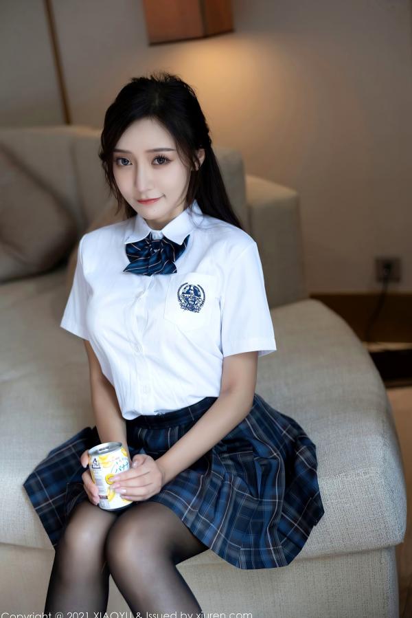 王馨瑶   XiaoYu语画界-604-王馨瑶Yanni-JK制服主题白色蕾丝内衣-2021.08.31 - 无圣光大尺度第23张图片