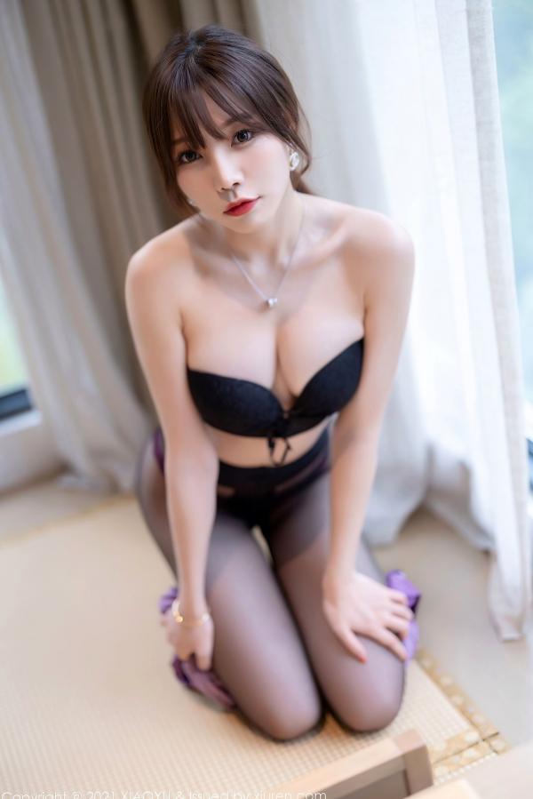 冯雨芝 芝芝  XiaoYu语画界-634-芝芝Booty-紫色长裙与镂空黑丝私房诱惑-2021.10.18-无圣光大尺度第75张图片