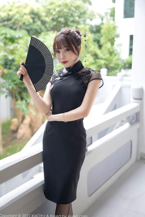 冯雨芝 芝芝  芝芝Booty古韵黑色旗袍诱惑，透视黑丝大尺度私房写真，极致身材尽显无圣光，古典与性感的完美融合第1张图片