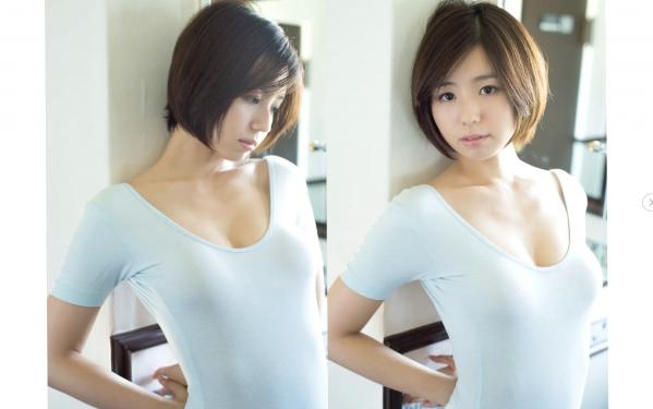 小池里奈   小池里奈 - 禁断の美体：清纯短发女神演绎红裙比基尼与运动连体衣性感写真合集第12张图片