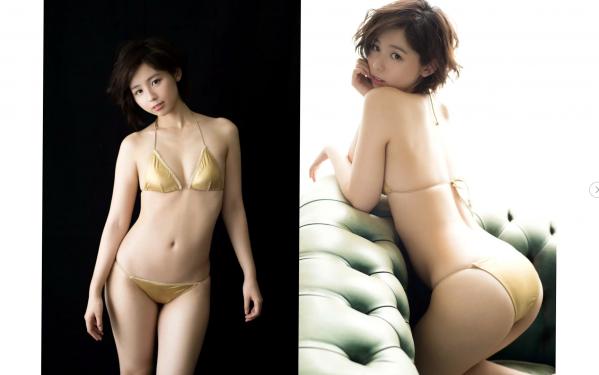小池里奈   小池里奈 - 禁断の美体：清纯短发女神演绎红裙比基尼与运动连体衣性感写真合集第45张图片