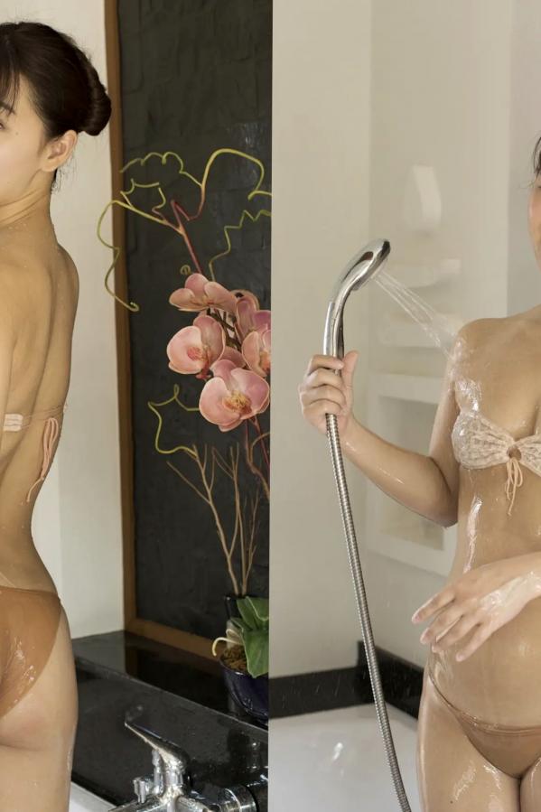 大川成美  大川成美性感私房写真：家居丝袜风情与浴室湿身诱惑美臀第28张图片