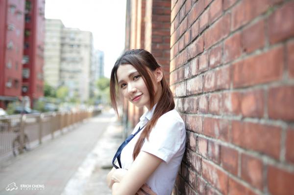 蔡譯心 蔡译心  台湾模特蔡译心校园制服与运动健身写真集，清纯校服诱惑与活力美腿运动照合集第62张图片