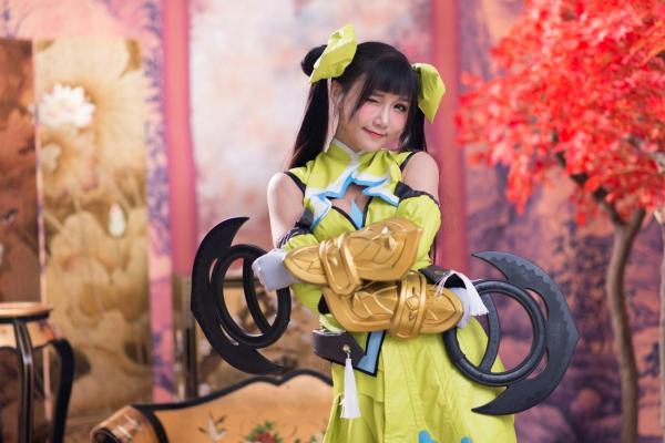 喬喬兒 乔乔儿  台湾模特乔乔儿：孙尚香COSPLAY写真全集，古风战甲与黑丝长腿的碰撞第3张图片
