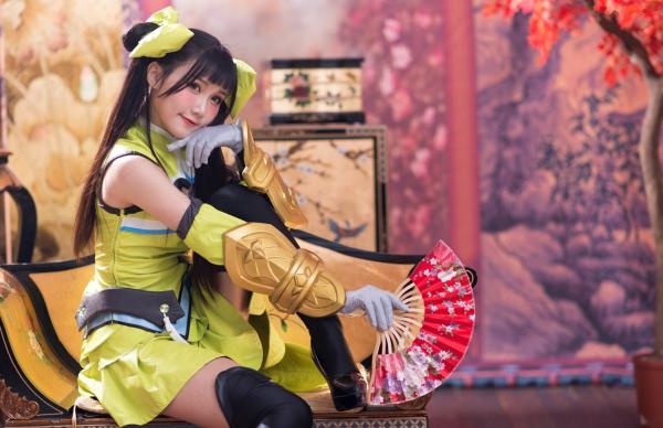 喬喬兒 乔乔儿  台湾模特乔乔儿：孙尚香COSPLAY写真全集，古风战甲与黑丝长腿的碰撞第9张图片