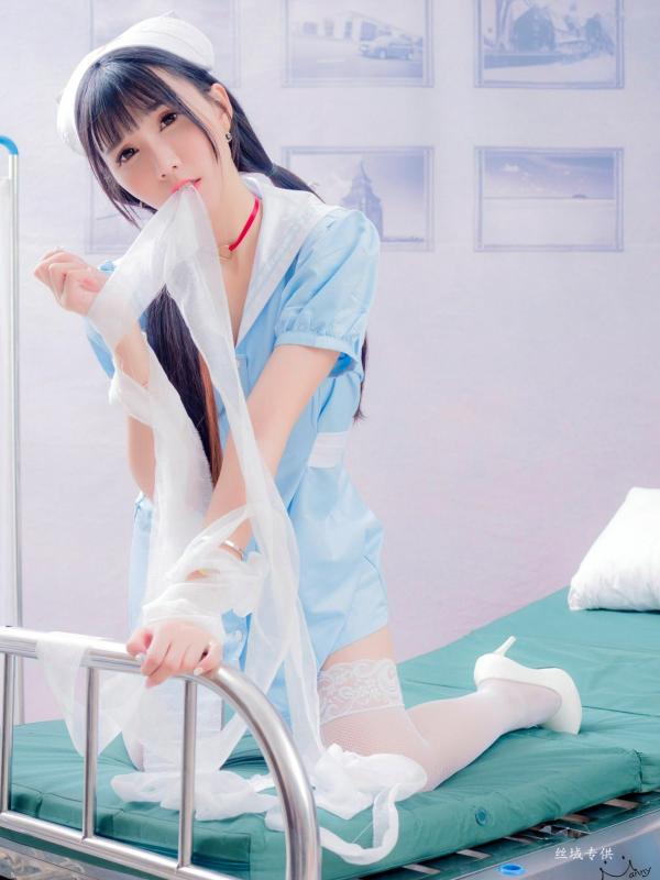 喬喬兒 乔乔儿  台湾正妹喬喬兒《粉蓝護士風》医院场景私房写真集 - 制服诱惑系列第7张图片
