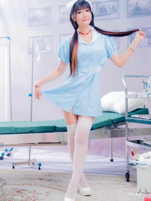 喬喬兒 乔乔儿  台湾正妹喬喬兒《粉蓝護士風》医院场景私房写真集 - 制服诱惑系列第10张图片