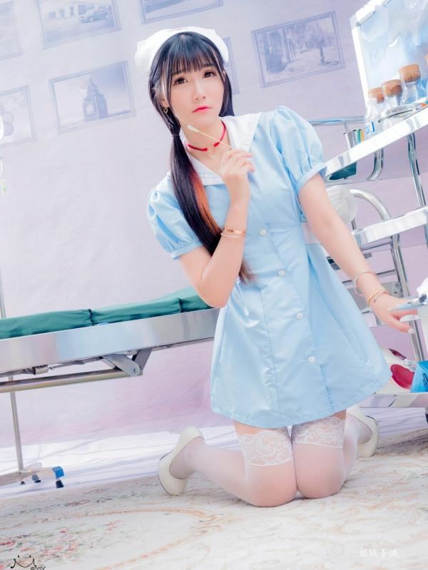 喬喬兒 乔乔儿  台湾正妹喬喬兒《粉蓝護士風》医院场景私房写真集 - 制服诱惑系列第16张图片