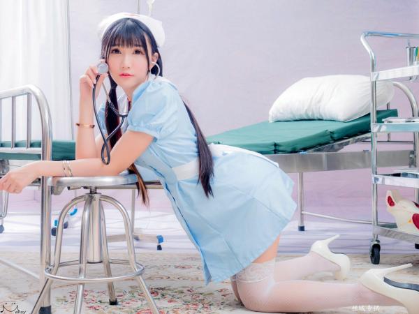 喬喬兒 乔乔儿  台湾正妹喬喬兒《粉蓝護士風》医院场景私房写真集 - 制服诱惑系列第22张图片