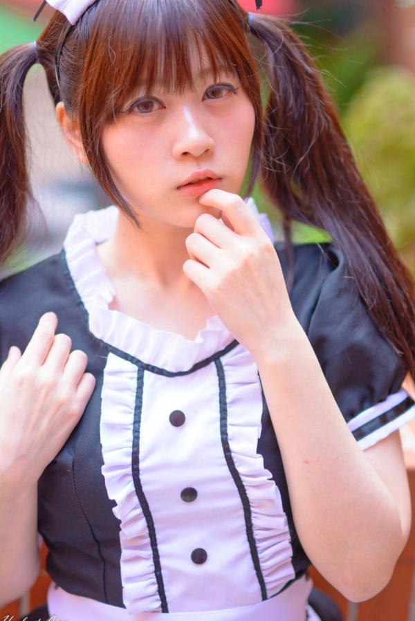 ベッキー   台湾正妹Becky中央大学户外写真，清纯校服与甜美女仆装角色扮演 [92P]第46张图片