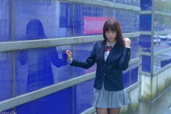 ベッキー   台湾正妹Becky实践大学校服写真，jk制服气质学妹清纯街拍第2张图片