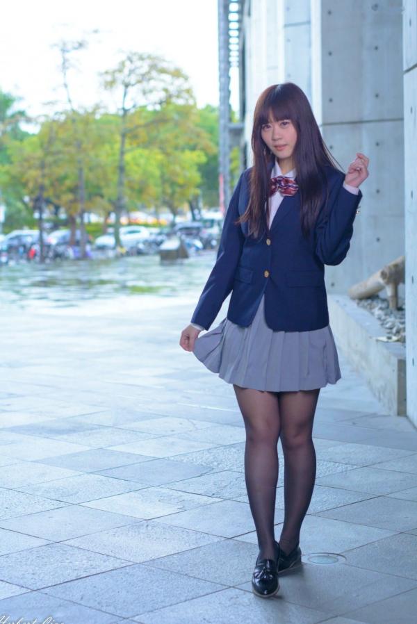 ベッキー   台湾正妹Becky实践大学校服写真，jk制服气质学妹清纯街拍第15张图片
