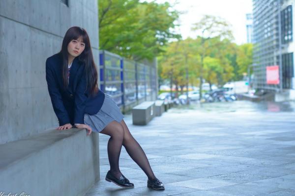 ベッキー   台湾正妹Becky实践大学校服写真，jk制服气质学妹清纯街拍第18张图片