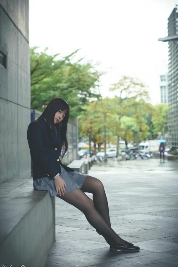 ベッキー   台湾正妹Becky实践大学校服写真，jk制服气质学妹清纯街拍第20张图片