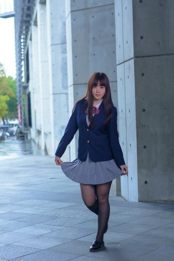 ベッキー   台湾正妹Becky实践大学校服写真，jk制服气质学妹清纯街拍第26张图片
