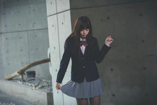 ベッキー   台湾正妹Becky实践大学校服写真，jk制服气质学妹清纯街拍第27张图片