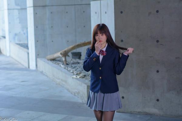 ベッキー   台湾正妹Becky实践大学校服写真，jk制服气质学妹清纯街拍第30张图片