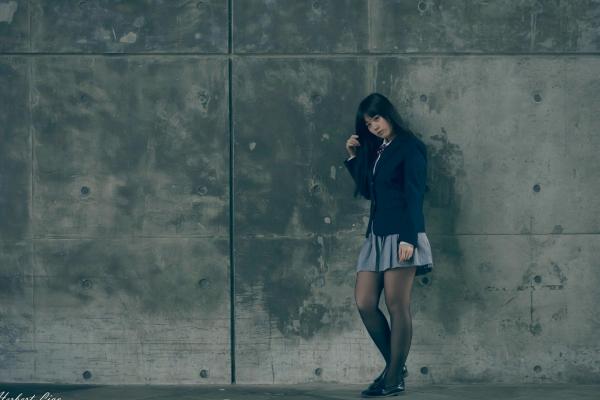 ベッキー   台湾正妹Becky实践大学校服写真，jk制服气质学妹清纯街拍第31张图片