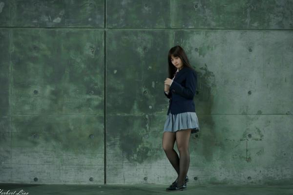 ベッキー   台湾正妹Becky实践大学校服写真，jk制服气质学妹清纯街拍第35张图片