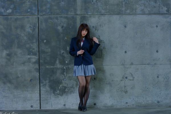 ベッキー   台湾正妹Becky实践大学校服写真，jk制服气质学妹清纯街拍第37张图片