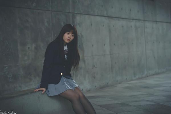 ベッキー   台湾正妹Becky实践大学校服写真，jk制服气质学妹清纯街拍第38张图片