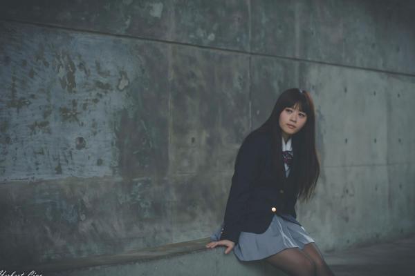ベッキー   台湾正妹Becky实践大学校服写真，jk制服气质学妹清纯街拍第39张图片
