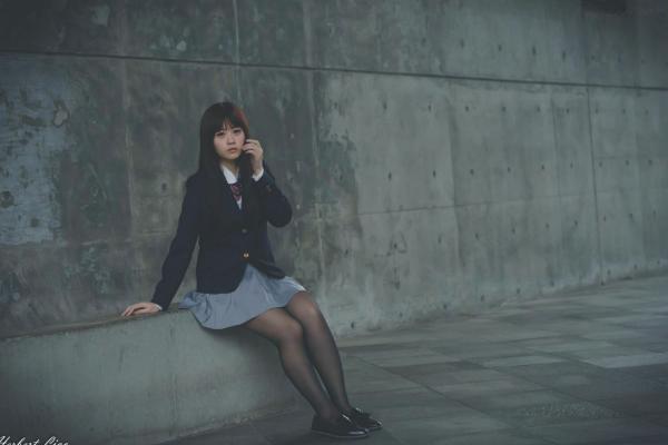 ベッキー   台湾正妹Becky实践大学校服写真，jk制服气质学妹清纯街拍第46张图片