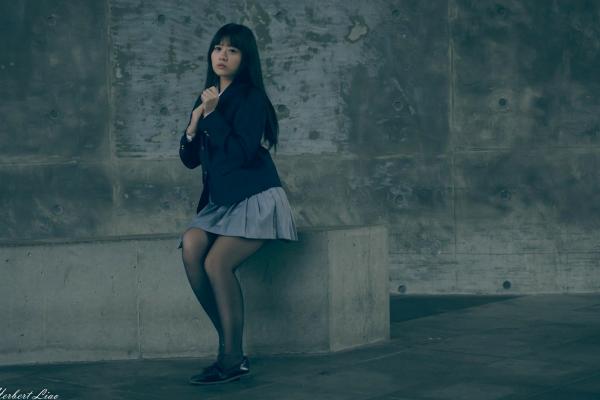ベッキー   台湾正妹Becky实践大学校服写真，jk制服气质学妹清纯街拍第49张图片