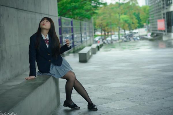 ベッキー   台湾正妹Becky实践大学校服写真，jk制服气质学妹清纯街拍第50张图片