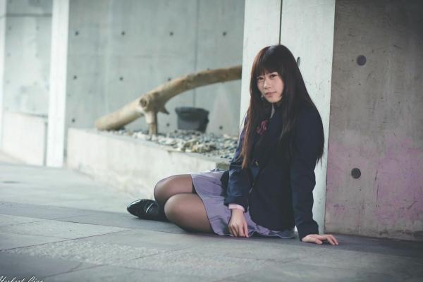 ベッキー   台湾正妹Becky实践大学校服写真，jk制服气质学妹清纯街拍第55张图片