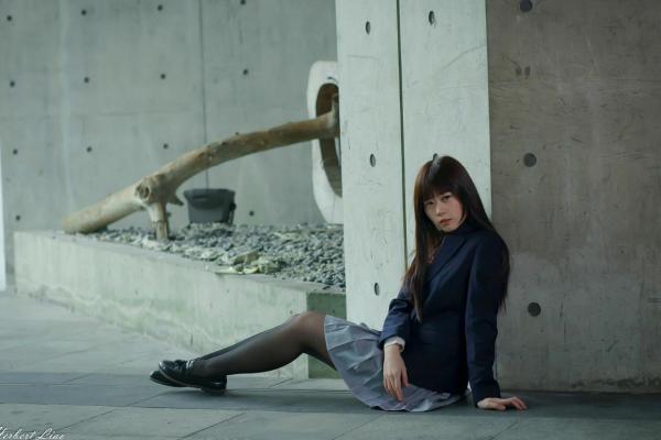 ベッキー   台湾正妹Becky实践大学校服写真，jk制服气质学妹清纯街拍第56张图片