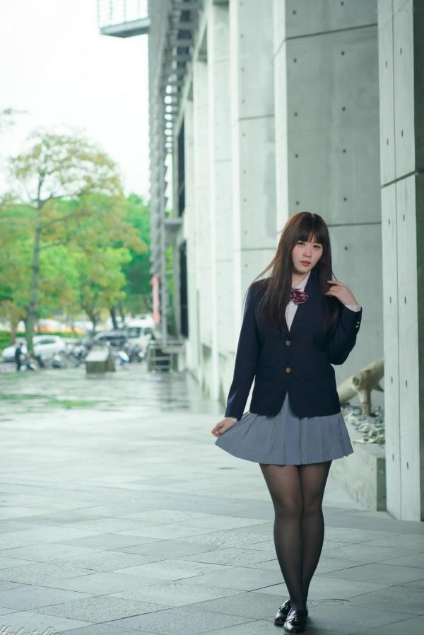 ベッキー   台湾正妹Becky实践大学校服写真，jk制服气质学妹清纯街拍第58张图片