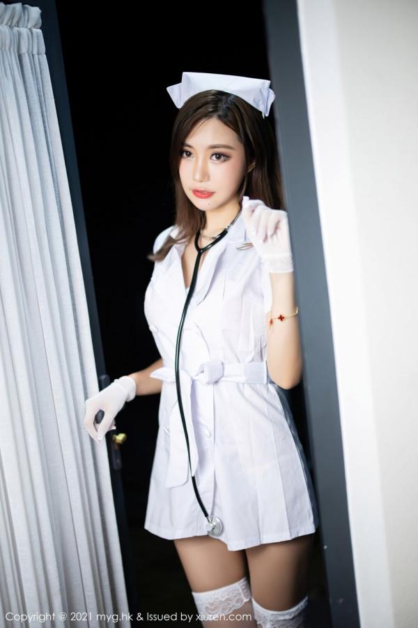 綺裡嘉 绮里嘉 绮里嘉的杭州旅拍 护士制服主题系列第1张图片